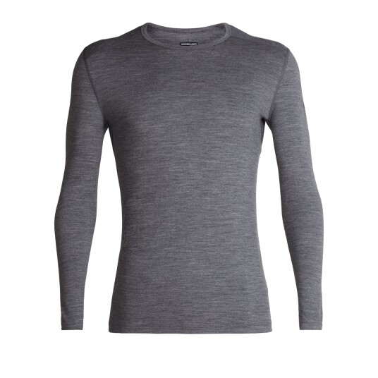Icebreaker Men's 200 Oasis Long Sleeve Crewe Gritstone Hthr-013 XXL, Gritstone HTHR