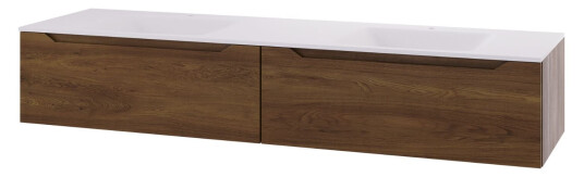 Linn Bad Emma D45 Servantskap med 1 Skuff Mørk eik / 160cm Dobbel Linn Bad Emma D45 Servantskap med 1 Skuff Mørk eik / 160cm Dobbel