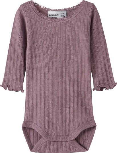 Name It Nbfwossa Wo/Si Rib Ls Body Purple 62
