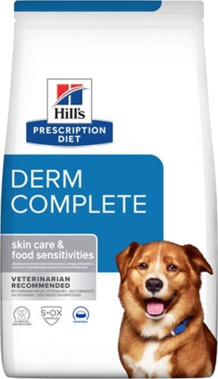 Hill'S Prescription Diet Derm Complete Med Ris Og Egg 2 X 4 kg