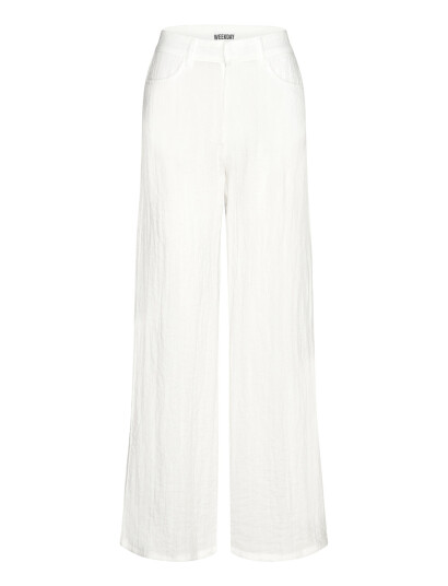 Weekday Loose Crinkle Trousers - White - 42