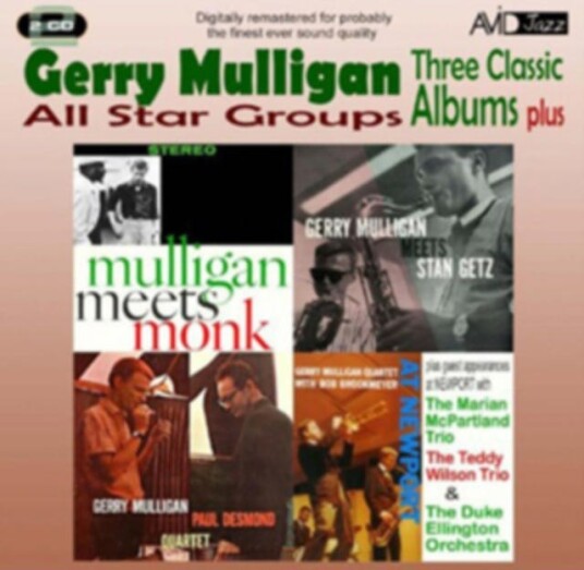 Gerry Mulligan  Three Classic Albums Plus (Mulligan Meets Monk / Gerry Mulligan Meets Stan Getz / The Gerry MulliganPaul Desmond Quartet)  CD