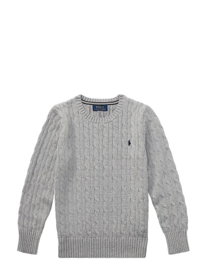 Ralph Lauren Kids Cable-Knit Cotton Sweater - Black - 132-137