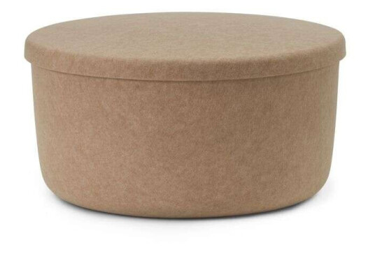 Normann Copenhagen - Hide Storage Pouf Large Sand Normann Copenhagen