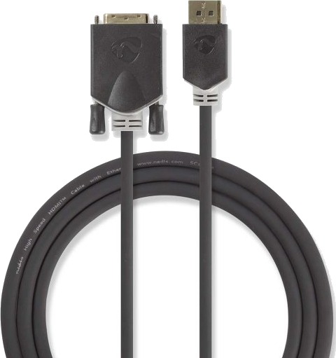 Nedis Ccbw37200at20, 2 M, Dvi-D, Displayport, Hankjønn, Hankjønn, Rett