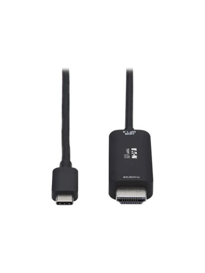 Eaton Tripp Lite Series USB C to HDMI Adapter Cable 4K 60Hz HDR HDCP 2.2 DP 1.4 Alt Mode Black 6ft
