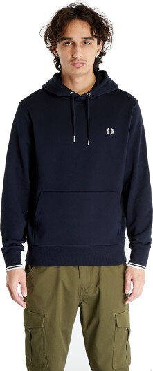 Fred Perry Tipped Hooded Sweatshirt - Blue - XL Fred Perry Tipped Hooded Sweatshirt - Blue - XL