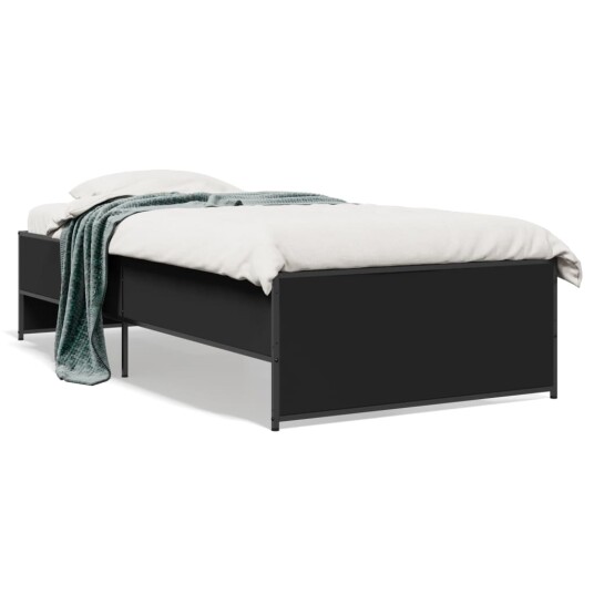  Sengeramme svart 75x190 cm konstruert tre og metall 8721012987777