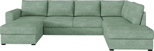 Taberk Sovesofa med Sjeselong og Dobbel Sjeselong 4 seter i Bouclé   Grønn