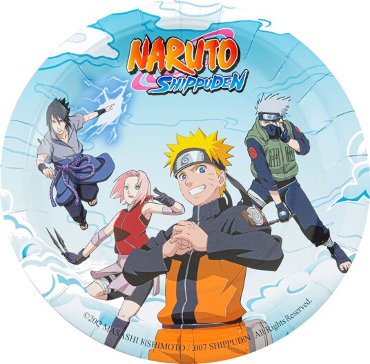 Chaks Papptallerken Naruto Shippuden 8-pakning 12802-NA