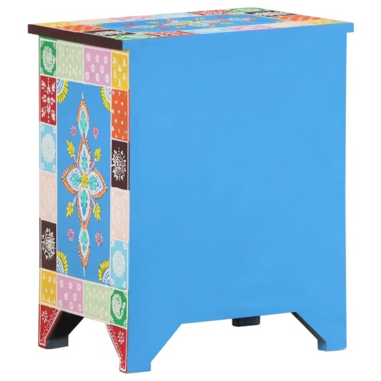 Håndmalt nattbord 40x30x50 cm heltre mango 8720286105580