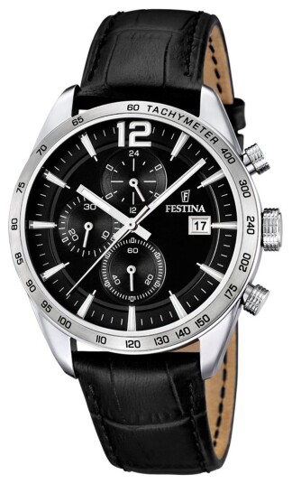 Festina Herreklokke F16760 4 Sport Sort/Lær Ø44 mm Festina Herreklokke F16760 4 Sport Sort/Lær Ø44 mm