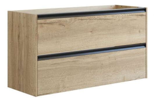 Dansani Inzo Classic Servantskap med Integrert Grep 2 Skuff Natur eik / 120cm Dobbel