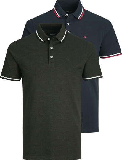 Jack & Jones Jjepaulos Polo Ss 2Pk Mp Noos Navy XS