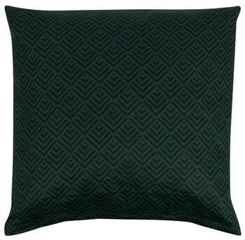 Borg Living Organisk putetrekk - 60x63 cm - Bomullssateng - Square Green