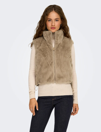 ONLY Onldana Faux Fur Rev.waistcoat Otw Cc Beige L ONLY Onldana Faux Fur Rev.waistcoat Otw Cc Beige L
