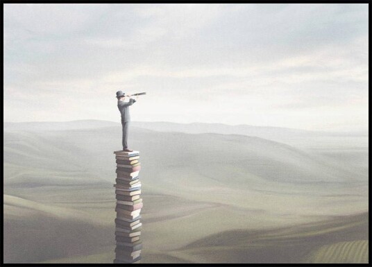 Tower of Books Plakat Plakat / 40x50cm