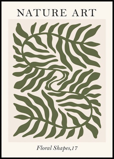 Nature Art Floral Shapes Plakat Plakat / 30x40cm