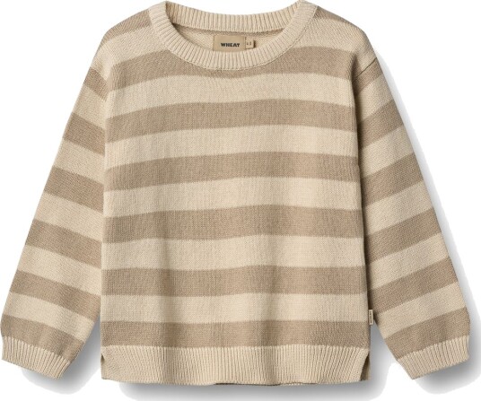 Wheat Knit Pullover Morgan Beige Stripe (116 / 6 år)