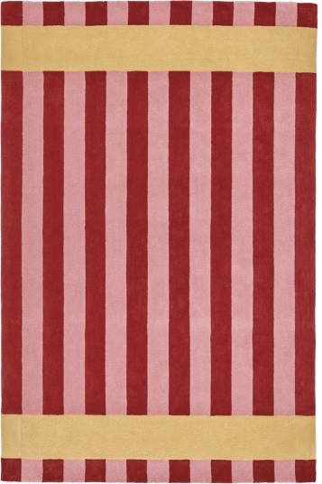 Scandi Living Aisles ullteppe Rød 170x240 cm