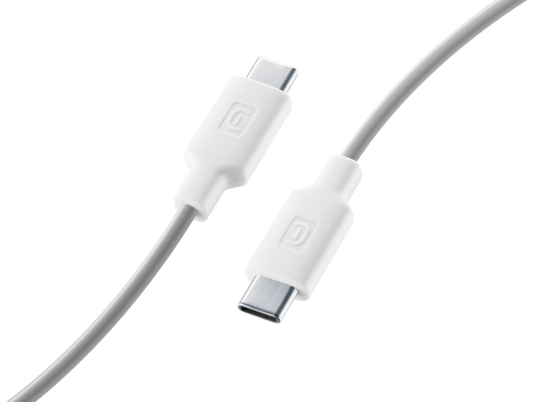 CellularLine ladekabel USB-C til USB-C 1m - Hvit CellularLine ladekabel USB-C til USB-C 1m - Hvit