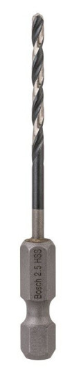 Bosch HSS spiralbor med sekskanttange 2,5 mm 2.5 x 30 x 69 mm