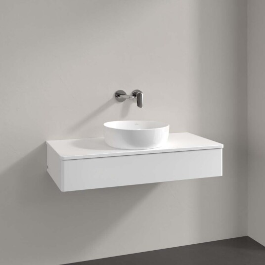 Villeroy & Boch Antao Servantskap med 1 skuff 100x50x19 cm u/lys Hvit Matt Villeroy & Boch Antao Servantskap med 1 skuff 100x50x19 cm u/lys Hvit Matt
