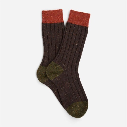 Pantherella Donegal Sock - Dk Brown Fleck M