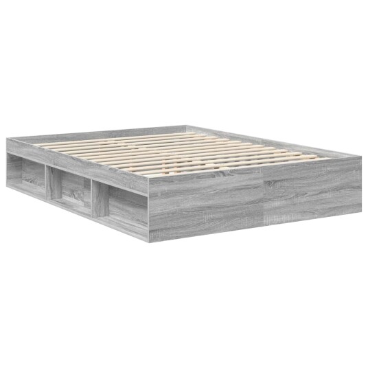  Sengestamme med hodegjerde Grå Sonoma 150 x 200 cm Massiv furu