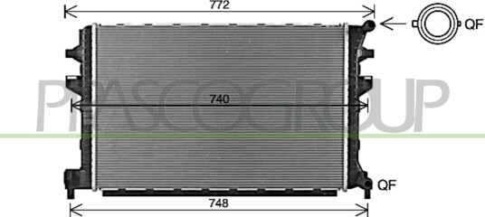 Radiator, motorkjøling PRASCO AD324R006