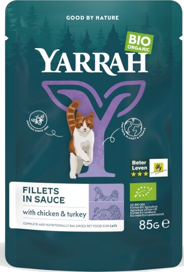 Yarrah Bio Økologisk Fileter I Saus Med Økologisk Kalkun 28 X 85 G