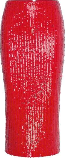 ROTATE Sequins Pencil Skirt Red 32 ROTATE Sequins Pencil Skirt Red 32