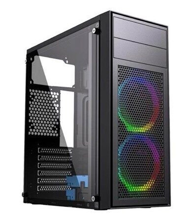 Gembird Fornax M100RGB - gaming computer case - ATX - Kabinett - Tower - Svart