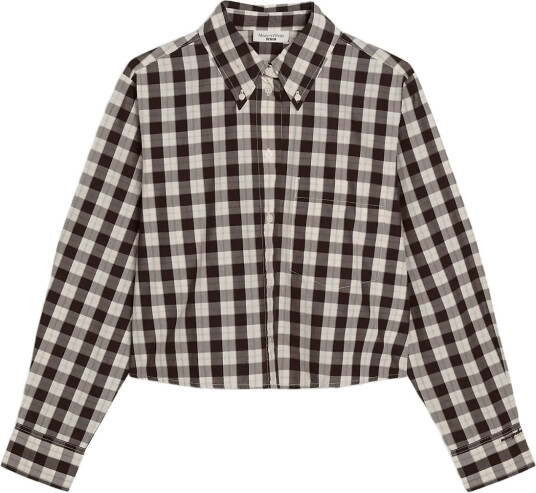 Marc O"Polo Woven Blouses Longsleeve Brown XS