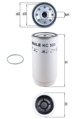 Drivstoffilter MAHLE ORIGINAL KC 505D