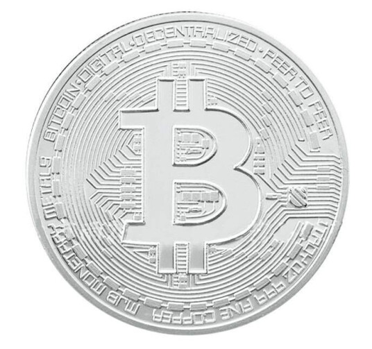 Sølvbelagt BitCoin Sølvbelagt BitCoin