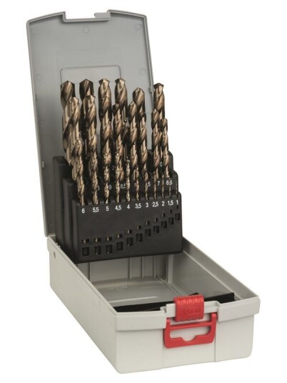 Bosch ProBox 25-delers HSS-Co Metallborsett DIN 338