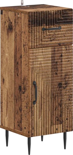 vidaXL Baderom Oppbevaringsskap HAARLEM Gammelt tre 30 x 31 x 80 cm