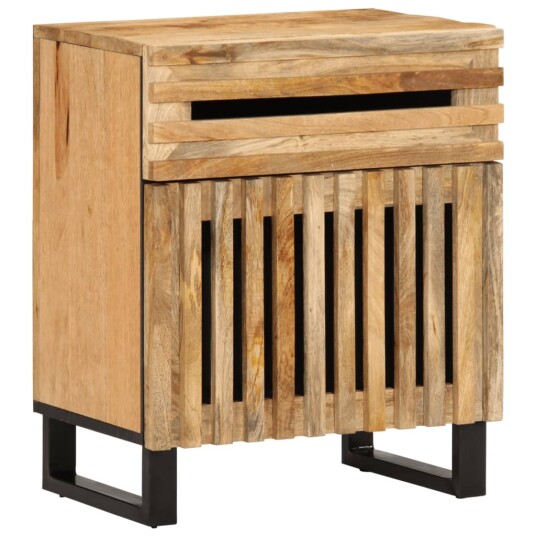 Nattbord 50x34x60 cm grovt heltre mangotre 377476