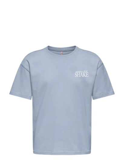 Kids Only Koghelen Life S/S Loose Tee Jrs Noos Blue 110 116