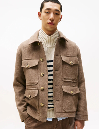 Tommy Hilfiger Wool 4Pkt Jacket - Brown - XXL Tommy Hilfiger Wool 4Pkt Jacket - Brown - XXL
