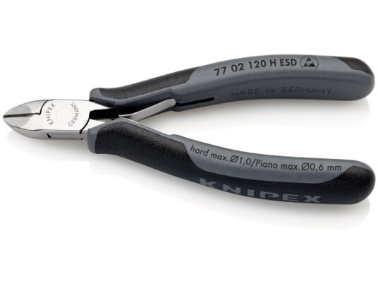 Knipex 77 02 120 H Esd, Diagonal Tang, 1,1 Cm, 1,4 Cm, 7,5 Mm, 2 Mm, Beskyttelse Mot Elektrostatisk Utladning (Esd) Knipex 77 02 120 H Esd, Diagonal Tang, 1,1 Cm, 1,4 Cm, 7,5 Mm, 2 Mm, Beskyttelse Mot Elektrostatisk Utladning (Esd)