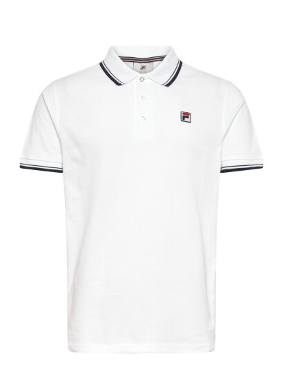 FILA Biella Regular Tipped Polo Shirt White S