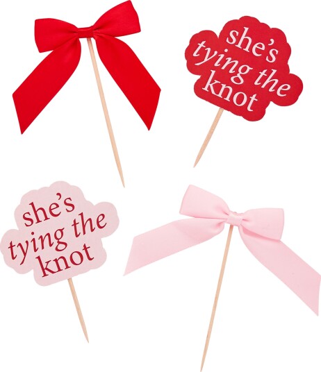 Partypicks She's Tying the Knot Sløyfe 12 pakning Partypicks She's Tying the Knot Sløyfe 12 pakning