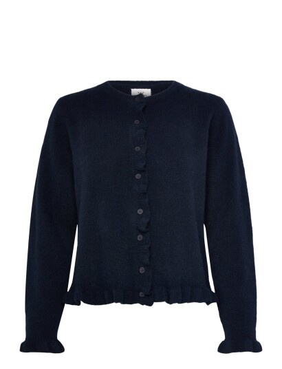 Karen By Simonsen Kbnoabelle Frill Cardigan   Navy   L