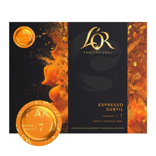 Nespresso L'OR Espresso Subtil til Nespresso Pro. 50 kapsler