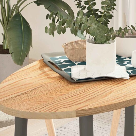Bordplate 100x50x2 cm oval heltre eik