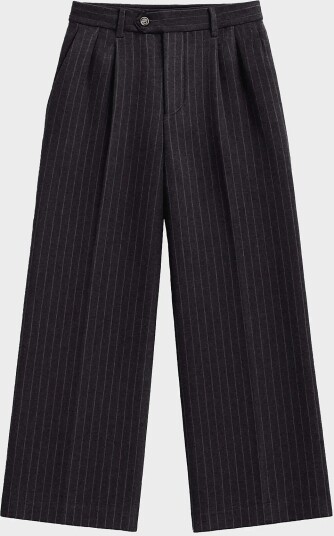 Prohibited Revival Pinstripe Pleated Pants DARK GREY 36 Prohibited Revival Pinstripe Pleated Pants DARK GREY 36