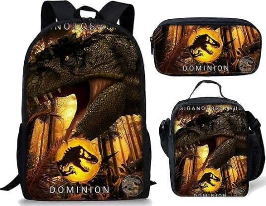 Jurassic World Skolesekk Barnesekk Dinosaurveske Pennal Gutt Jente Gave Jurassic World Skolesekk Barnesekk Dinosaurveske Pennal Gutt Jente Gave