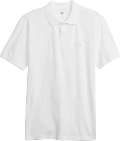 GAP Gap Logo Pique Polo Shirt White L GAP Gap Logo Pique Polo Shirt White L